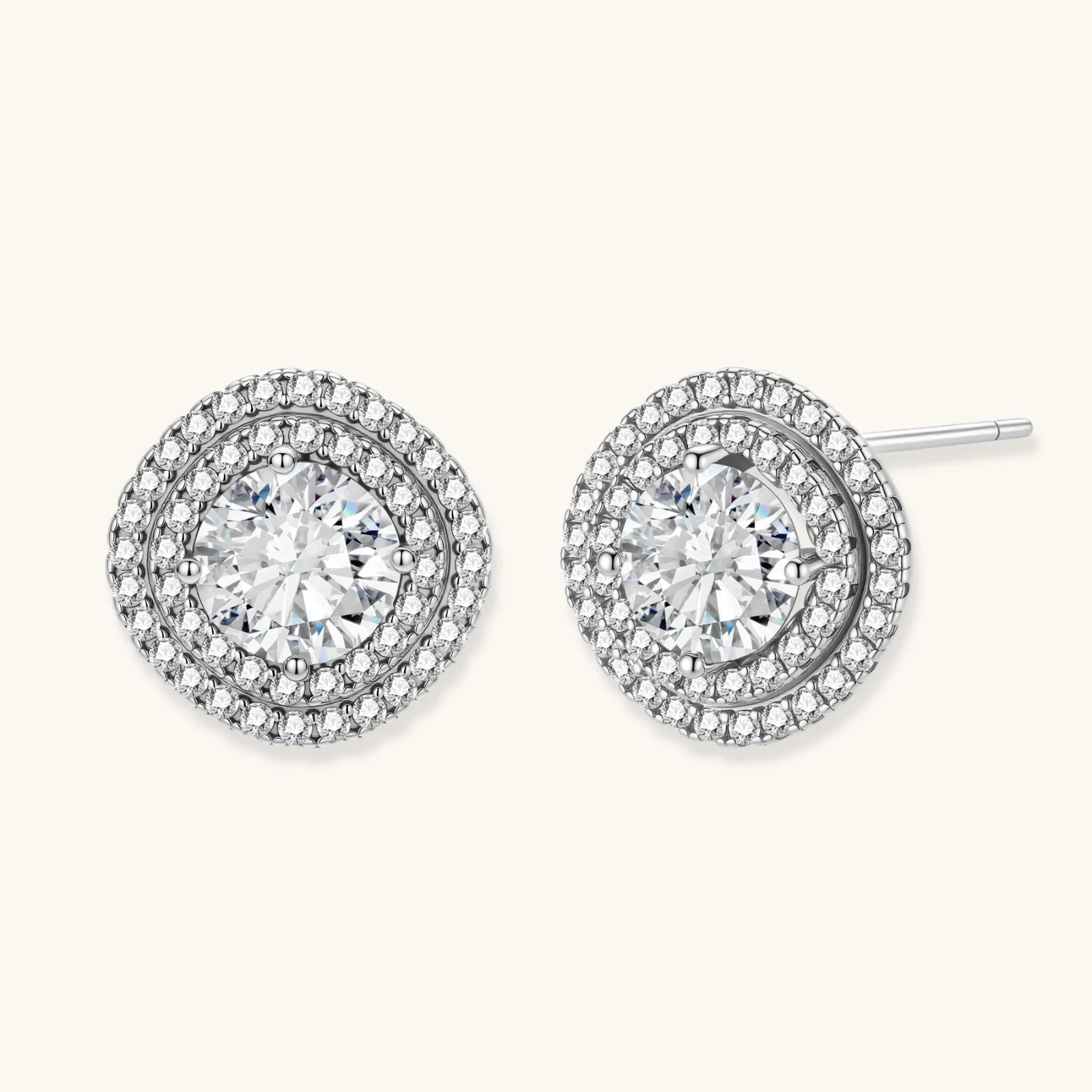 Celestial Halo Moissanite Studs | P'Vatore