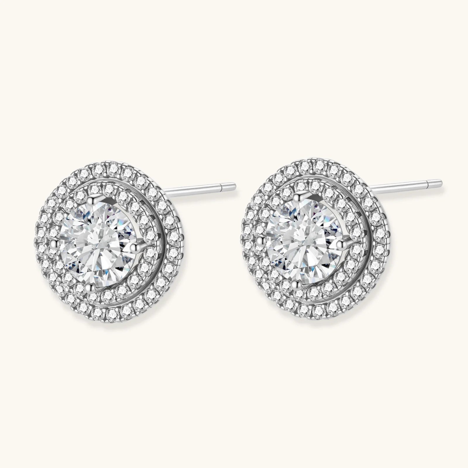 Celestial Halo Moissanite Studs | P'Vatore