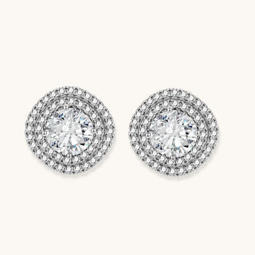 Celestial Halo Moissanite Studs | P'Vatore
