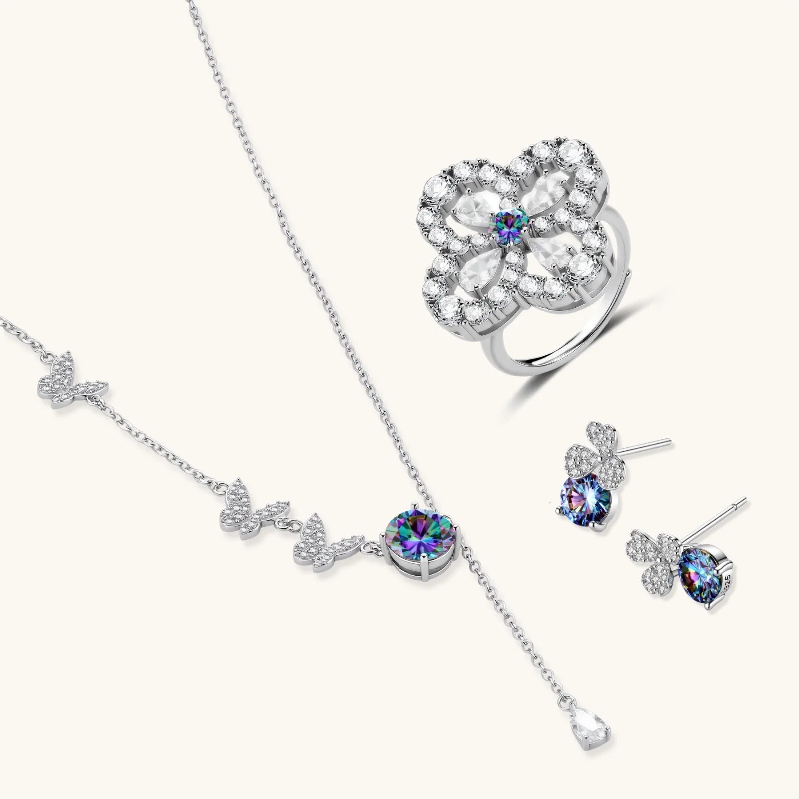 Lucky Clover Moissanite Set | P'Vatore