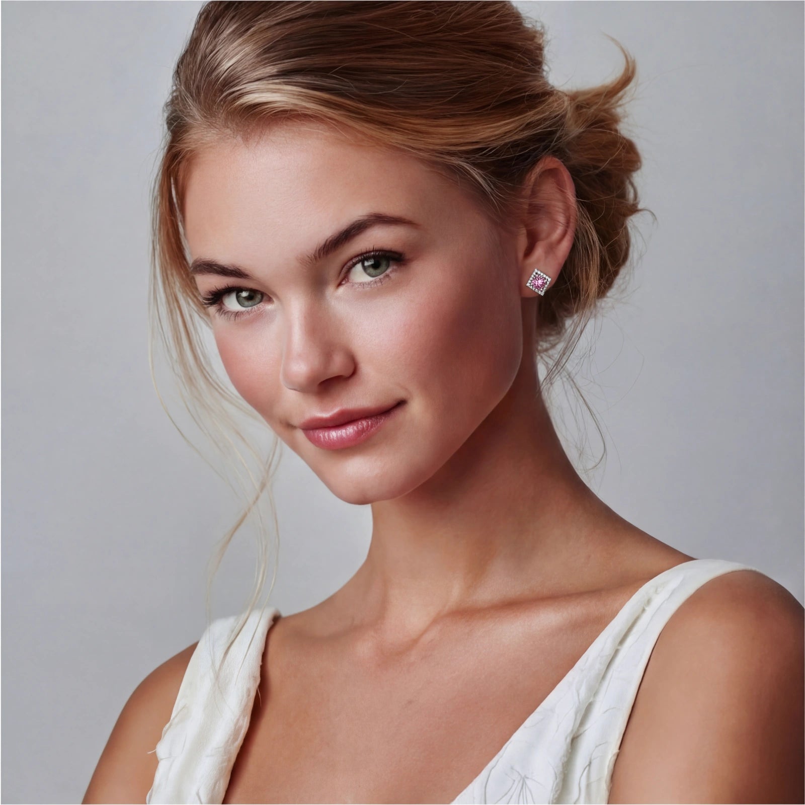 Diamond Halo Studs | P'Vatore