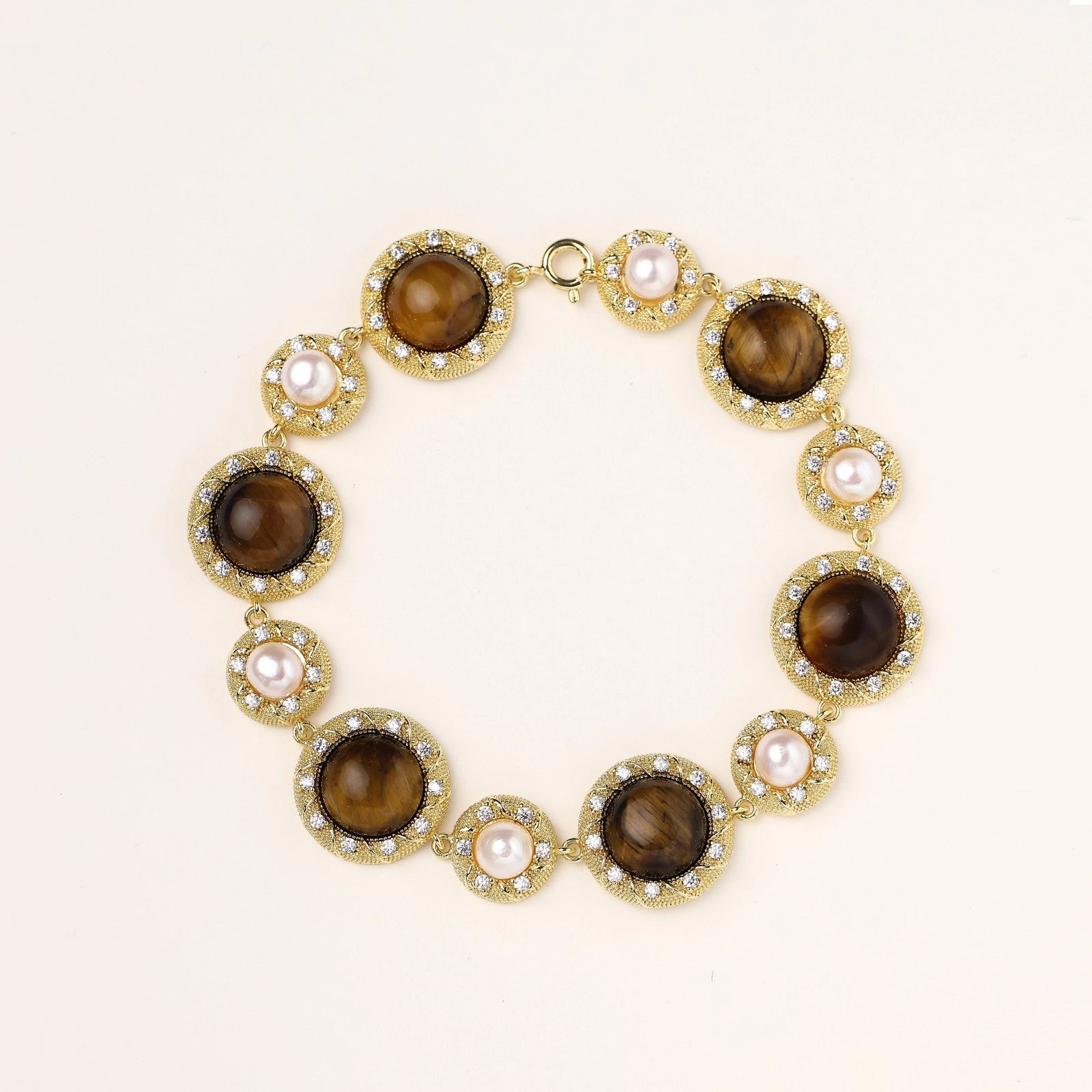 Tiger's Eye Pearl Wisdom Bracelet | P'Vatore