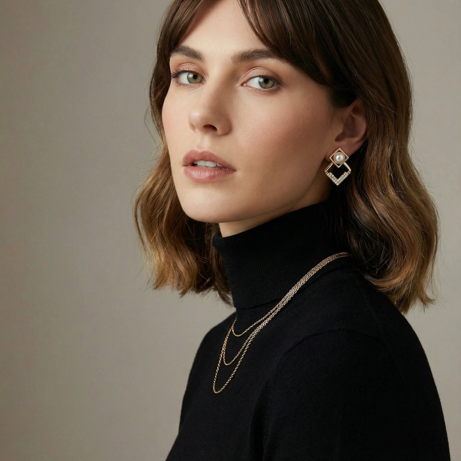 Pearl Geometry Earrings | P'Vatore