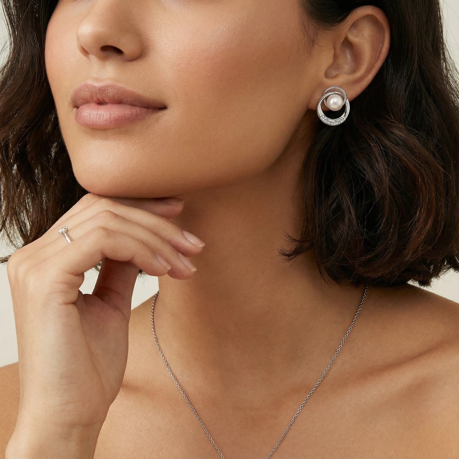 Pearl Orbit Studs | P'Vatore