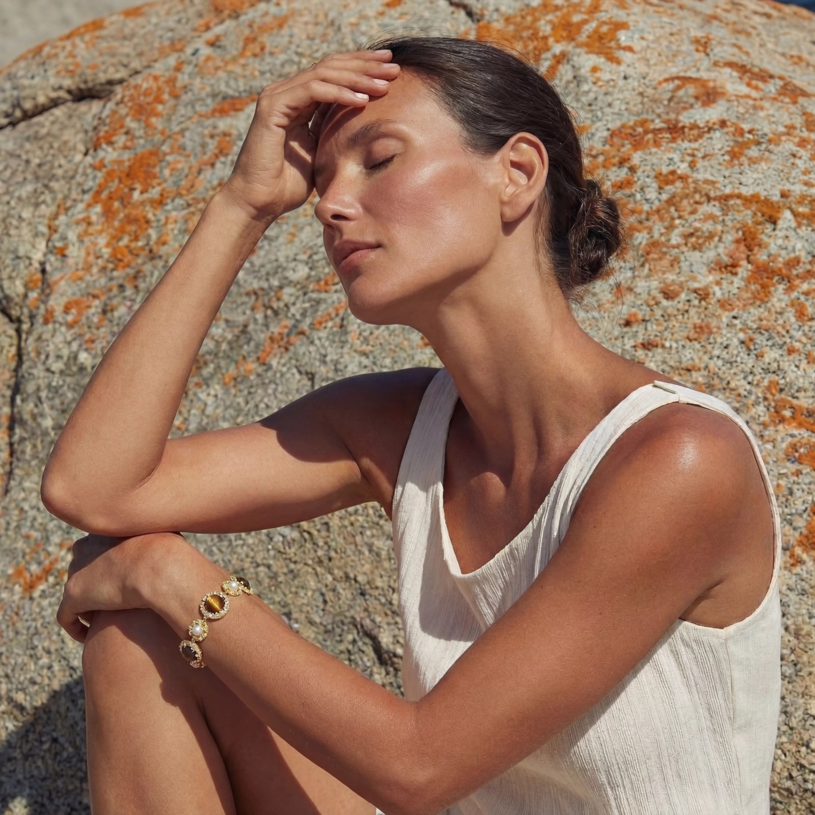 Tiger's Eye Pearl Wisdom Bracelet | P'Vatore