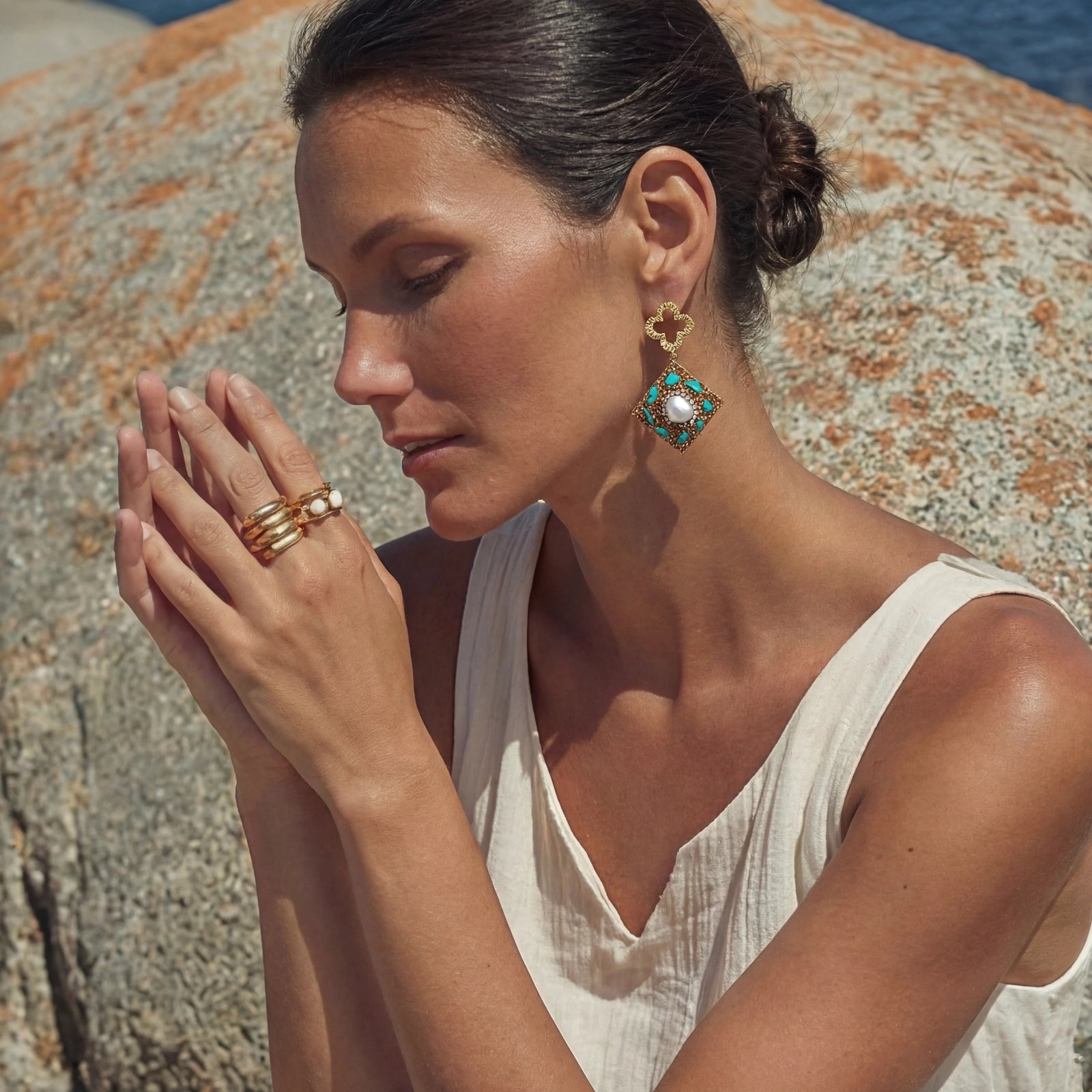 Moroccan Dreams Drop Earrings | P'Vatore