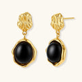 Ripple Drop Agate Earrings | P'Vatore
