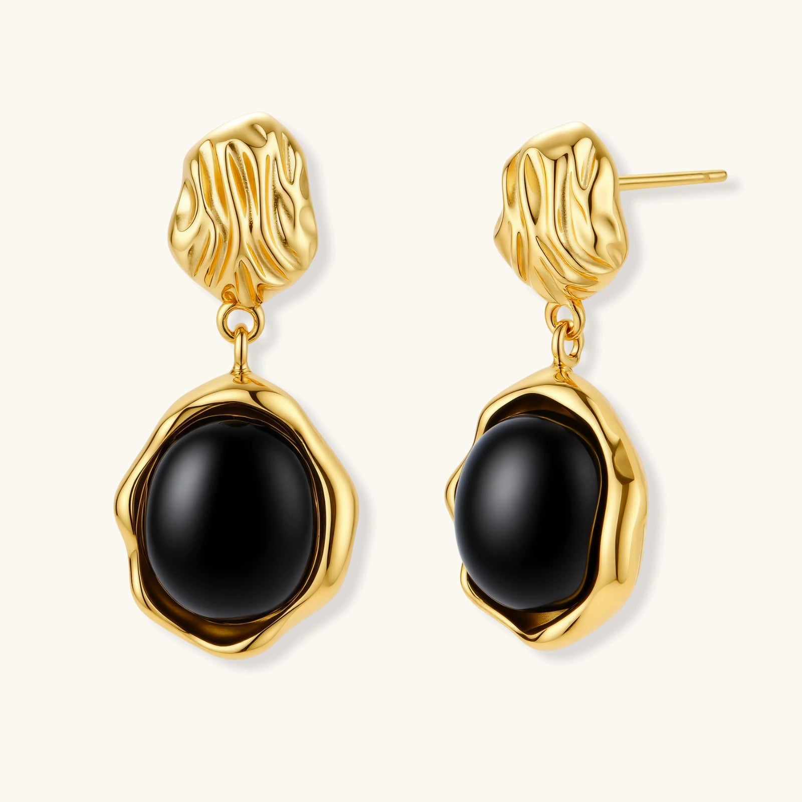 Ripple Drop Agate Earrings | P'Vatore