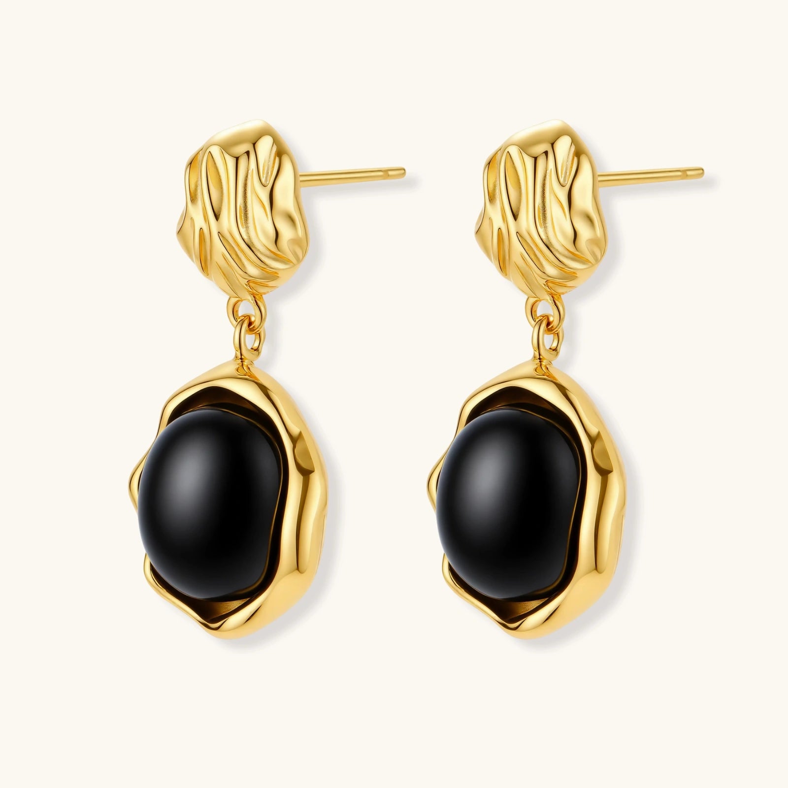 Ripple Drop Agate Earrings | P'Vatore