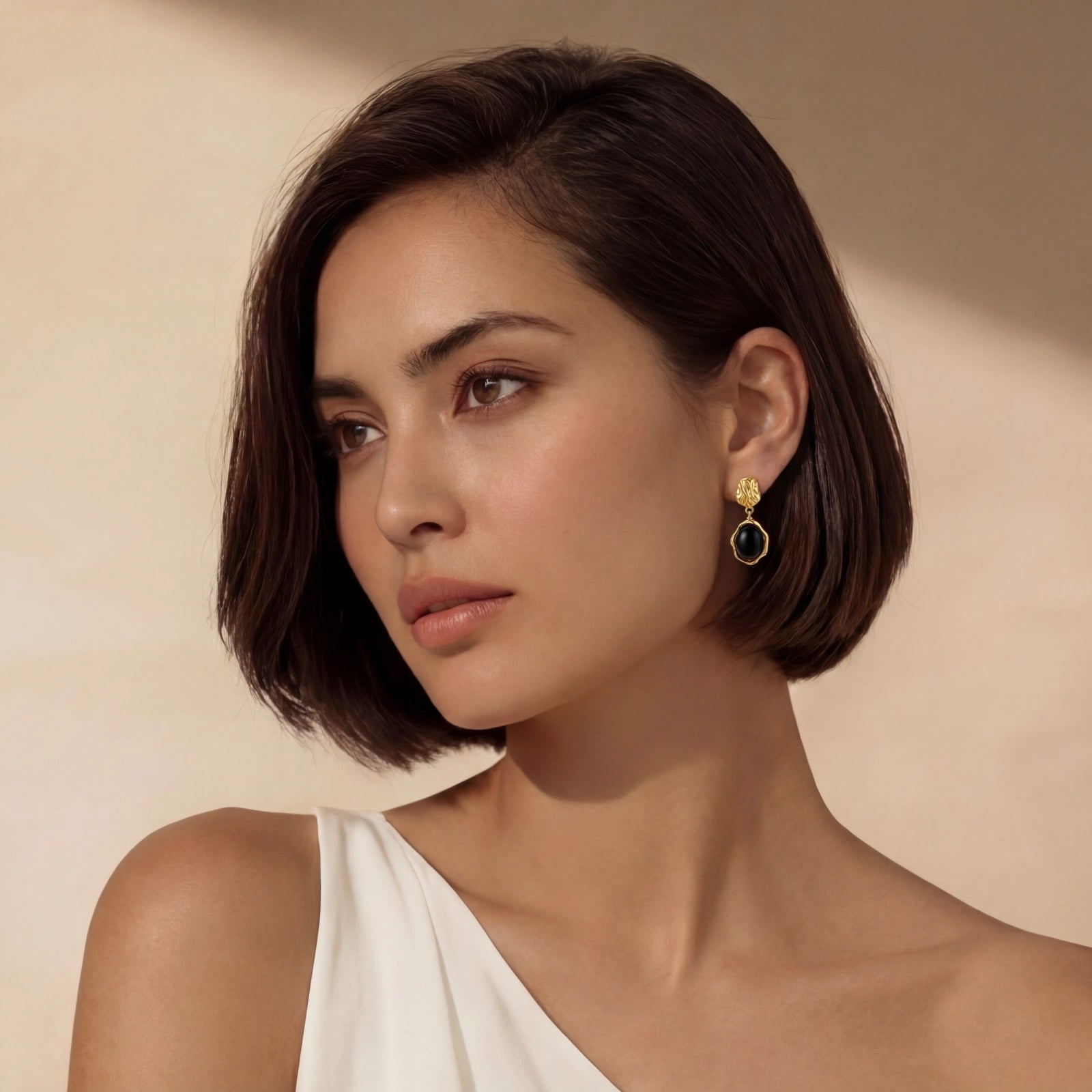 Ripple Drop Agate Earrings | P'Vatore
